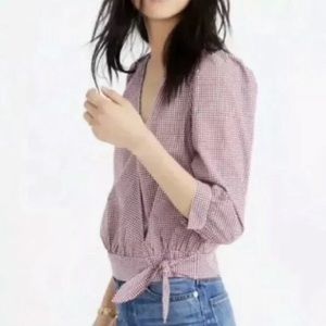 Madewell wrap blouse size L